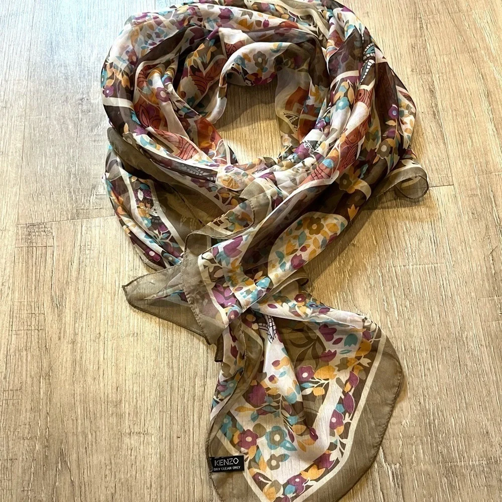 Kenzo Silk Scarf Oblong